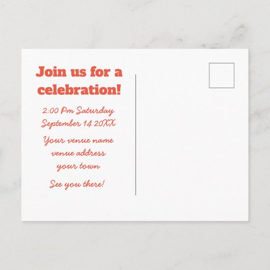 おもしろいモダンタイポグラフィ ポストカード (裏面)