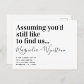 おもしろいモダンタイポグラフィ 案内ポストカード (正面/裏面)