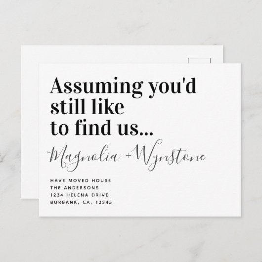 おもしろいモダンタイポグラフィ 案内ポストカード (正面/裏面)