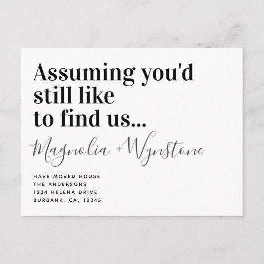 おもしろいモダンタイポグラフィ 案内ポストカード (正面)