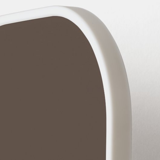 おもしろいモダンツートーンブラウン縞模様カラーブロック ピックルボールラケット (左詳細)