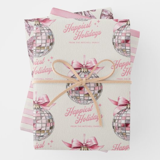 おもしろいモダンディスコボールオーナメント最高の休日 ラッピングペーパーシート (インサイチュ)