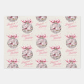 おもしろいモダンディスコボールオーナメント最高の休日 ラッピングペーパーシート (正面)