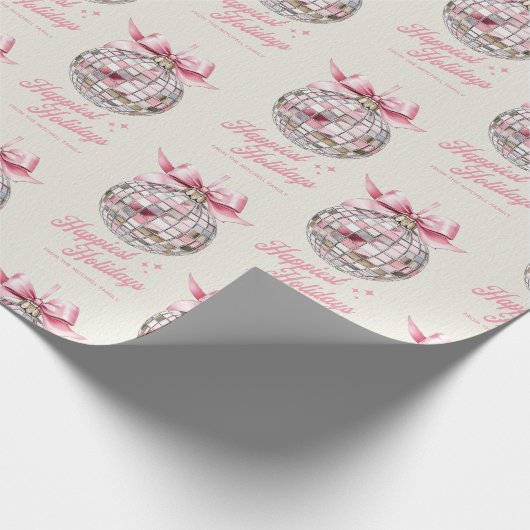 おもしろいモダンディスコボールオーナメント最高の休日 ラッピングペーパー (角)