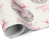 おもしろいモダンディスコボールオーナメント最高の休日 ラッピングペーパー (ロールコーナー)