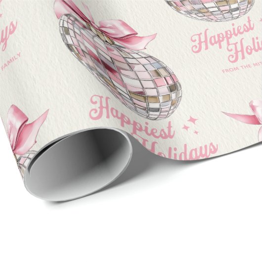 おもしろいモダンディスコボールオーナメント最高の休日 ラッピングペーパー (ロールコーナー)