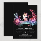 おもしろいモダントラ誕生日 招待状 (正面/裏面)