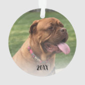 おもしろいモダンド最高のッグマム写真 オーナメント (裏面)