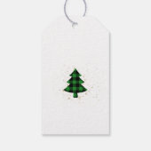 おもしろいモダンバッファロープレイドクリスマスツリー ギフトタグ (裏面)