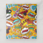 おもしろいモダンバブルおもしろいレトロ漫画書 プレイスカード (内部開封)