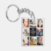 おもしろいモダンパパ8 Photo Collage Keepsake キーホルダー (正面左)
