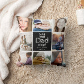 おもしろいモダンパパ8 Photo Collage Keepsake クッション (ブランケット)