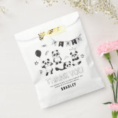 おもしろいモダンパンダサンキュー子供の誕生日 フェイバーバッグ (封をした状態)