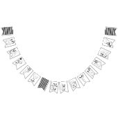 おもしろいモダンパンダ子供の誕生日 バンティングフラッグ (全)