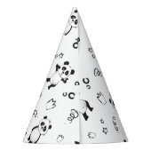 おもしろいモダンパンダ子供の誕生日 パーティーハット (裏面)