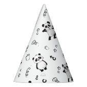 おもしろいモダンパンダ子供の誕生日 パーティーハット (左)