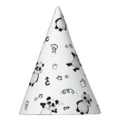 おもしろいモダンパンダ子供の誕生日 パーティーハット (右)