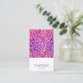 おもしろいモダンピカラフルンク紙吹雪サロン 名刺 (スタンド正面)