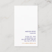 おもしろいモダンピカラフルンク紙吹雪サロン 名刺 (裏面)