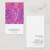 おもしろいモダンピカラフルンク紙吹雪サロン 名刺 (正面/裏面)
