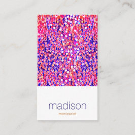 おもしろいモダンピカラフルンク紙吹雪サロン 名刺