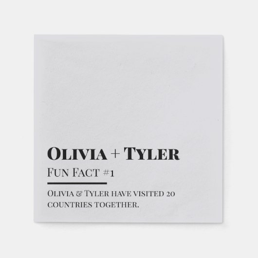 おもしろいモダンファクトウェディングレセプションカクテルナプキン スタンダードカクテルナプキン (正面)