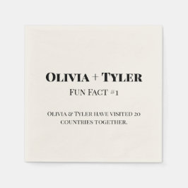 おもしろいモダンファクトウェディングレセプションカクテルナプキン スタンダードカクテルナプキン