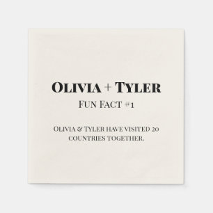 おもしろいモダンファクトウェディングレセプションカクテルナプキン スタンダードカクテルナプキン