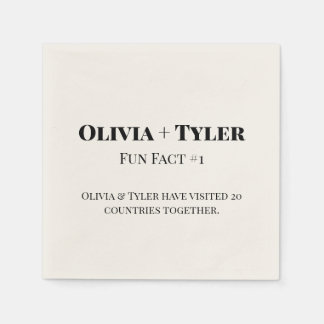 おもしろいモダンファクトウェディングレセプションカクテルナプキン スタンダードカクテルナプキン