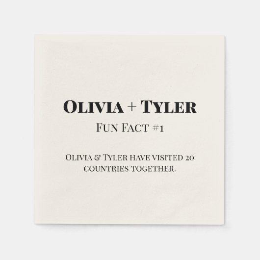 おもしろいモダンファクトウェディングレセプションカクテルナプキン スタンダードカクテルナプキン (正面)