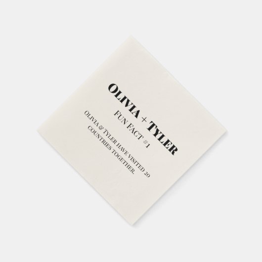 おもしろいモダンファクトウェディングレセプションカクテルナプキン スタンダードカクテルナプキン (角)