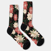 おもしろいモダンフェスティバルクリスマスポインセティアホリデイ ソックス (右)