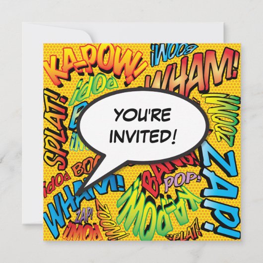 おもしろいモダンフォト誕生日パーティー任意の年齢招待状 招待状 (裏面)