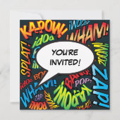 おもしろいモダンフォト誕生日パーティー 招待状 (裏面)