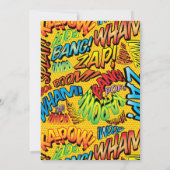 おもしろいモダンブライダルシャワー漫画帳 招待状 (裏面)