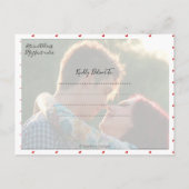 おもしろいモダンブラシスクリプト日付の保存 案内ポストカード (裏面)