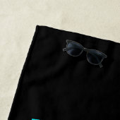 おもしろいモダンブラックカラフルトライアスロンのユーモア皮肉 ビーチタオル (インサイチュ)