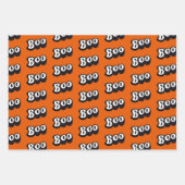 おもしろいモダンボカラフルーハロウィーン夜のタイプ ラッピングペーパーシート (正面)