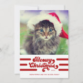 おもしろいモダンミオウィクリスマスタイポグラフィ写真 シーズンカード (正面)