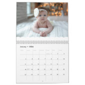 おもしろいモダンミニマルレトロウェーブファミリーフォトコラージュ カレンダー (1月 2026)