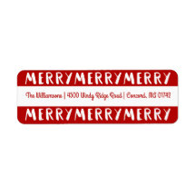 おもしろいモダンメリメリーークリスマスレッドホリデイ