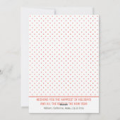 おもしろいモダンメリークリスマスレッド水玉模様6写真 シーズンカード (裏面)