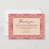 おもしろいモダンユニーク結婚サンキューカード サンキューカード (正面)