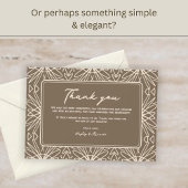 おもしろいモダンユニーク結婚サンキューカード サンキューカード