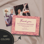 おもしろいモダンユニーク結婚サンキューカード サンキューカード