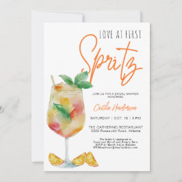 おもしろいモダンラブアットファーストスピリッツブライダルシャワー 招待状