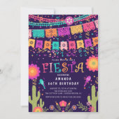 おもしろいモダンレッツフィエスタバースデーパーティー招待 招待状 (正面)
