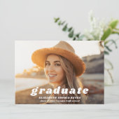 おもしろいモダンレトロタイプ2写真卒業 案内状 (スタンド正面)