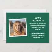 おもしろいモダンレトロタイプ2写真卒業 案内状 (裏面)