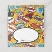 おもしろいモダンレトロ漫画結婚ブック プレイスカード (外部開封)